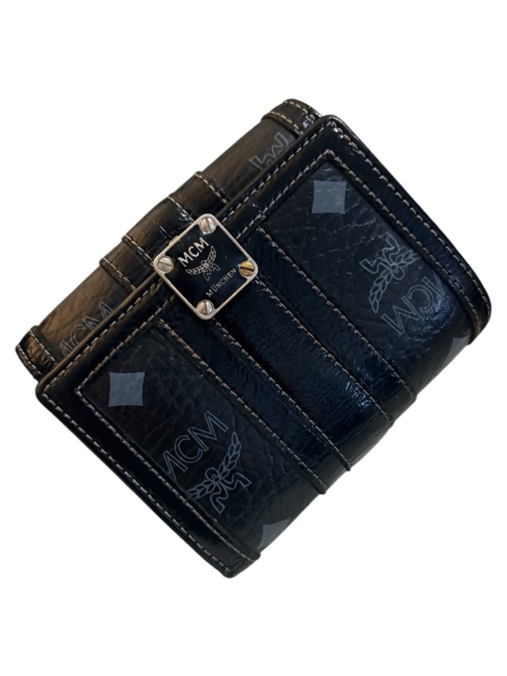 MCM Visetos trifold monogram wallet